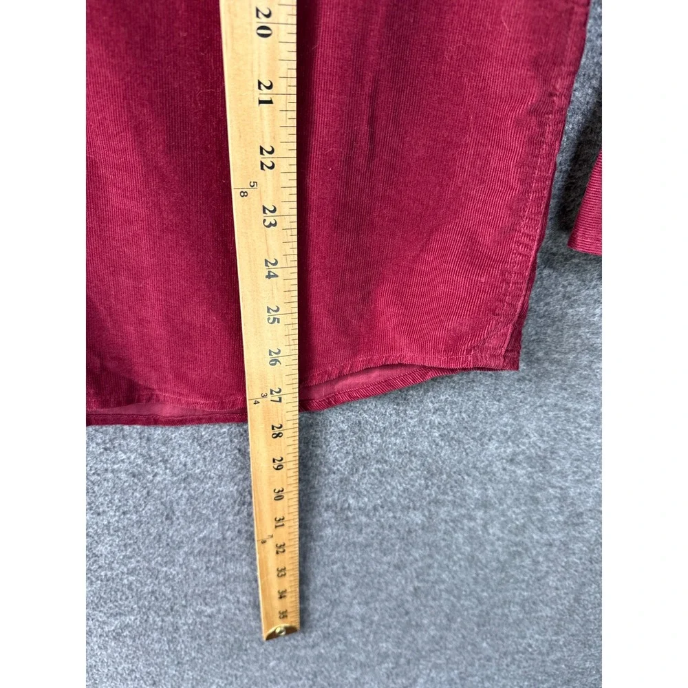Banana Republic Corduroy Shirt Mens M Burgundy Slim Fit Fine Wale Hipster NWT